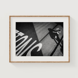 Black and White Street Photography Shadow Figure Money Concept Paris Wall Art Digital Download