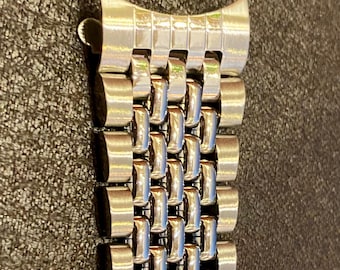 19 mm ZILVEREN roestvrijstalen Beads of Rice horlogeband met gebogen schakels - UITSTEKENDE VORM