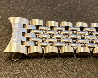 18 mm roestvrijstalen Beads of Rice horlogeband met gebogen schakels