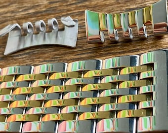 20 mm 2-kleurige rijstkralen (9-rijen) armband voor Longines LeGrande Classique of een ander 18 mm-horloge