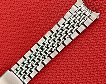 18 mm Beads Of Rice-armband voor Omega Seamaster 166.003, Constellation 168.005, + de meeste andere vintage Seamaster & Constellation-modellen.