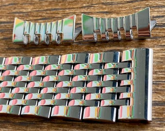 9-rijen armband met rijstkralen van 18 mm voor Longines LeGrande Classique of een ander horloge van 18 mm - ZILVEREN TOON
