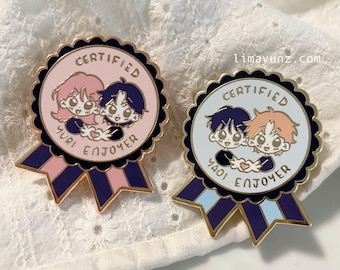 Certified Yaoi Yuri Enjoyer Enamel Pins - Etsy
