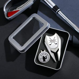 Personalized Golf Marker Divot Tool Set-Custom Golf Divot Repair and Ball Marker Set-Custom Engraved Divot Tool-Gift For Him-Golf Gift