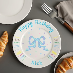 Birthday Gift for Girlfriend/Birthday Plate/Celebration Plate/Happy Birthday Gift/Personalzied Plate/Custom   Gift/Ceramic Plate/Plates