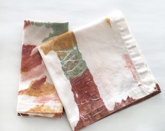 Hand Dyed Cotton Cloth Napkins (Set of 2) – Earth Tone Pigments