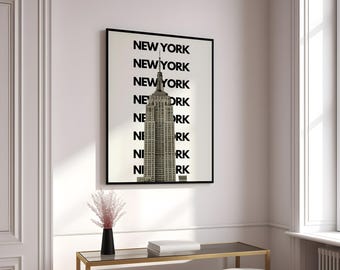 Empire State Building Print: Modern NYC Skyline Wall Art (Digital Download)