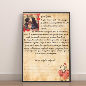 Carta anónima personalizada - Palabras que tocarán el corazón. Foto personalizada