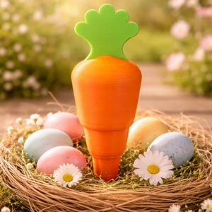 Collapsible Carrot Fidget Toy – 3D Printed Easter Basket Filler (Set of 2)