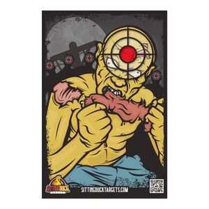 Zombie Mike Shooting Target | 12x18 Inch Premium Zombie Targets | Sitting Duck Targets