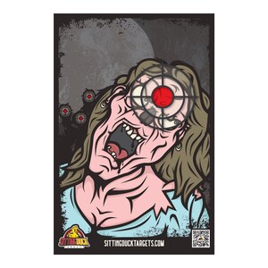 Zombie Becky Shooting Target | 12x18 Inch Premium Zombie Targets | Sitting Duck Targets