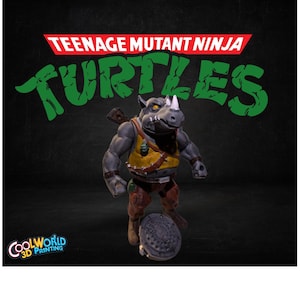 1980&#39;s Teenage Mutant Ninja Turtles Cartoon Rocksteady 3D printed Figure