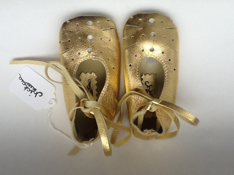 Gold Baby Ballet Shoes Etsy