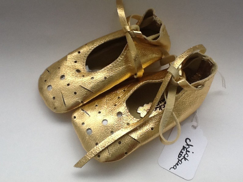 Gold Baby Ballet Shoes Etsy