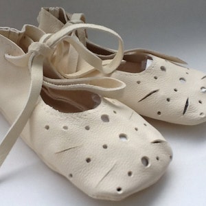Ivory baby ballet shoes image 1