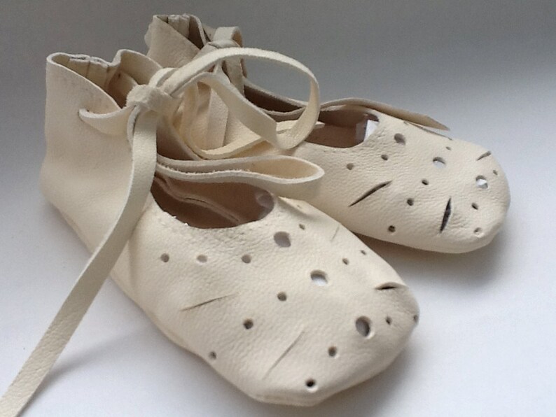 Ivory baby ballet shoes image 1