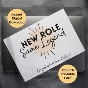 Baanpromotiekaart, kaart van ons allemaal, gefeliciteerd namens iedereen, afdrukbare kaart van 7 x 5, Instant digitale download, Thuis afdrukken