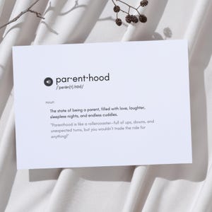 Carte parentale - Carte de félicitations pour nouveau bébé et nouveau parent, téléchargement numérique instantané, carte imprimable 7 x 5, impression à la maison