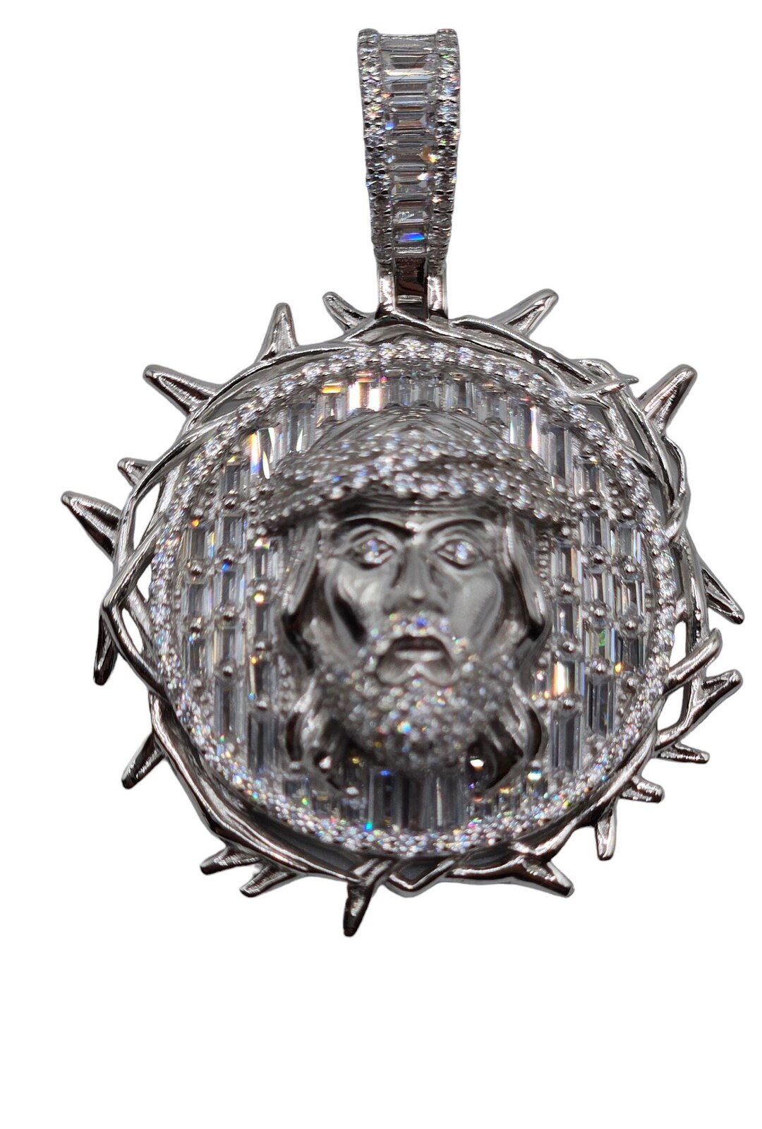 Jesus 3D Face Silver 925 Pendant - Etsy