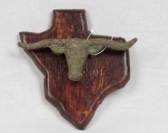 Texas Longhorn Metal and Wood Wall Hanger