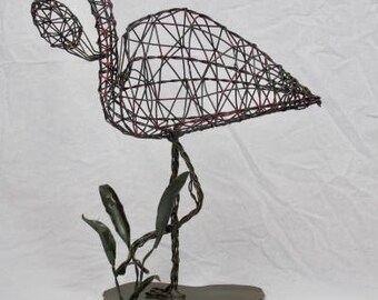 Aztec style Outdoor Flamingo Sculpture #1