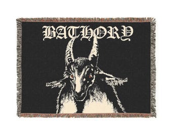 Bathory Black Metal Woven Blanket