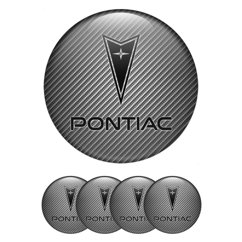 Pontiac Wheel Center Cap Decals: 3D Domed Stickers (Set of 4)