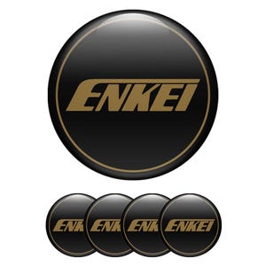 Enkei Emblem Stickers Wheel Badges Hub Decals  4pcs Domed Rim Decals  Hub 3D 3M Car Wheel Center Caps- 22 Logo Models Alloy wheels