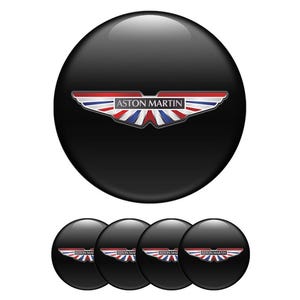 Aston Martin Wheel Rim Stickers: 3D Domed Epoxy Decals (Set of 4)