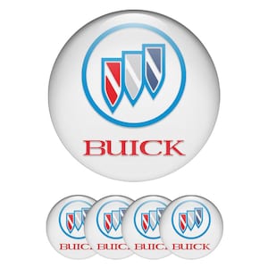 Buick Epoxy Rim Stickers Set Decals of 4 – Glossy Gel Resin Dome Gel Badges Logo Emblem – 3D Wheel Hub Decals – Self-Adhesive  Weatherproof