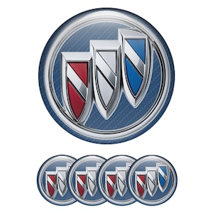Buick 4 x Gel Glossy Wheel Emblem Stickers Domed Epoxy  Rim Decals Hub Badges 3D Car Caps 18 Models Sizes Self-Adhesive alloy wheels