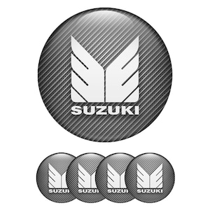 Suzuki Wheel Emblem Stickers: 3D Domed Epoxy Decals - Set of 4
