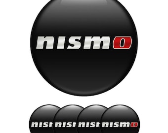 Nismo Wheel Center Cap Decals: 3M Domed Stickers, 4pcs
