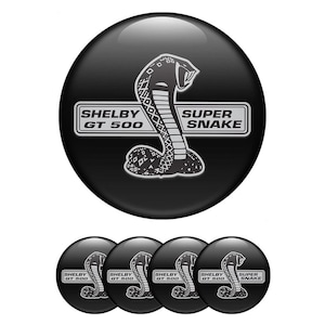 4pcs  Shelby Stickers Hubcap Emblems Decals– Domed Wheel Center Cap Stickers GEL – Alloy Rim Badges – Fits 85 Models self adhesive Rim