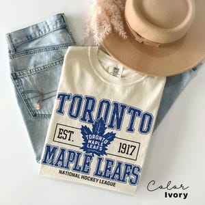 Comfort Colors® Vintage 90er Jahre Toronto Maple Leafs T-Shirt, Jersey Hockey Geschenk für Weihnachten