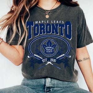 Comfort Colors® Vintage 90er Jahre Toronto Maple Leafs T-Shirt, Toronto Maple Leafs T-Shirt, Jersey Hockey Geschenk für Weihnachten