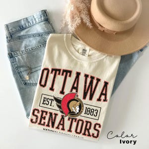 Comfort Colors® Vintage Ottawa Senators T-shirt, Retro Ottawa T-shirt, Senators Hockey Fan shirt, Ottawa T-shirt, Senators hockey tee