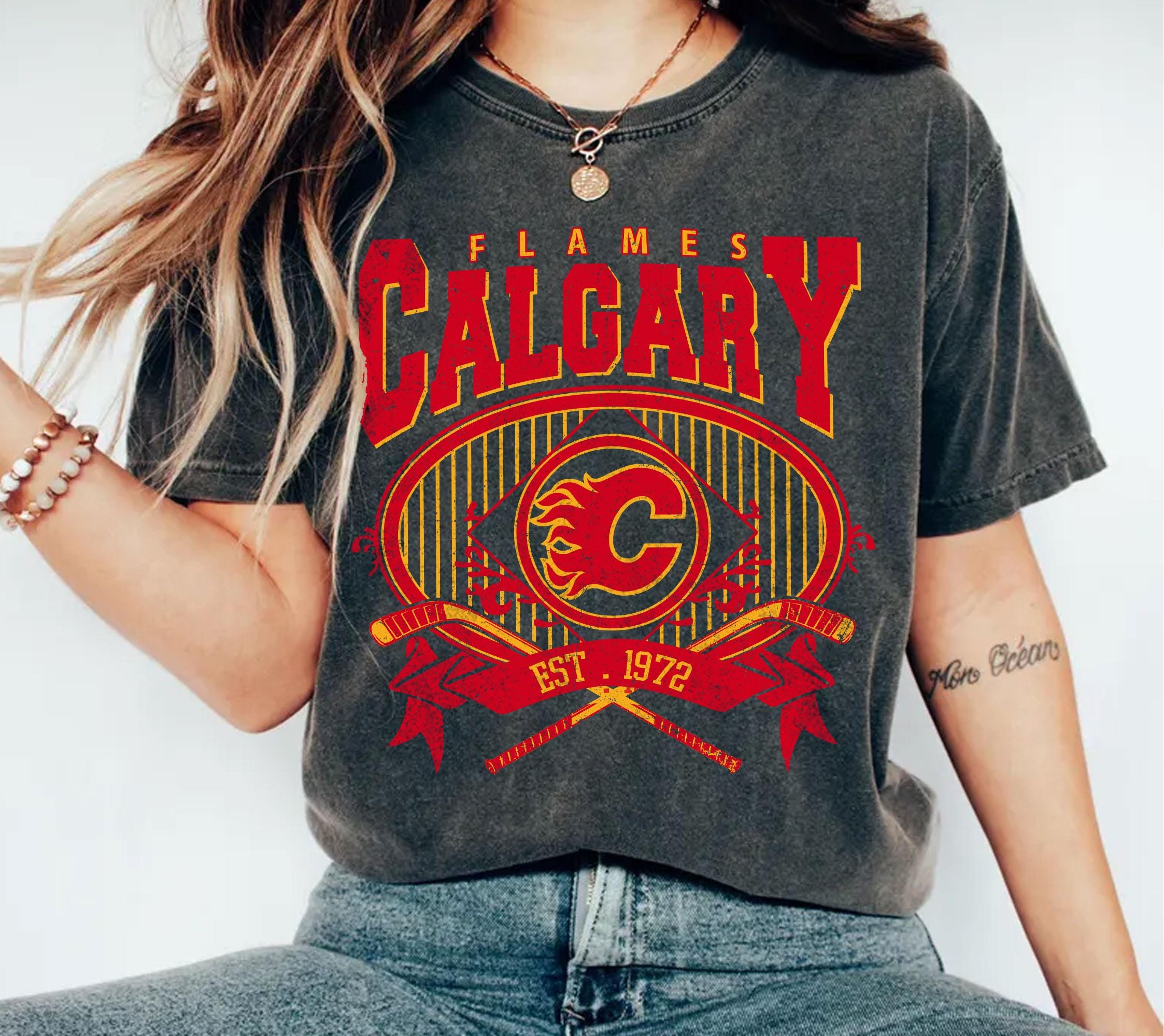 90s Calgary Flames - Etsy
