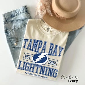 Comfort Colors® Vintage Tampa Bay Lightning T-shirt, Retro Tampa Bay T-shirt, Lightning Hockey Fan T-shirt, Lightning hockey tee