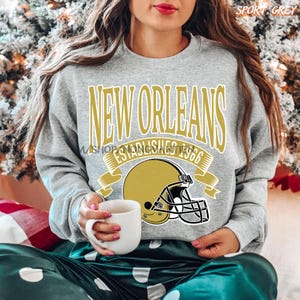 New Orleans Football Vintage Style Sweatshirt,New Orleans Football T-Shirt, Christmas gifts , Retro New Orleans Football Fan Gift