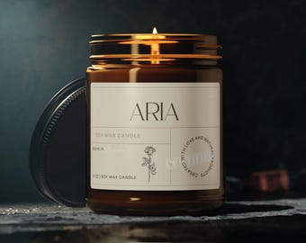 Custom Birth Flower Candle-Personalized Birthday Candle-Gift for Her-Custom Name Gift-Gift for Mom,Friend,Sister,Daughter,Wife,Co-worker