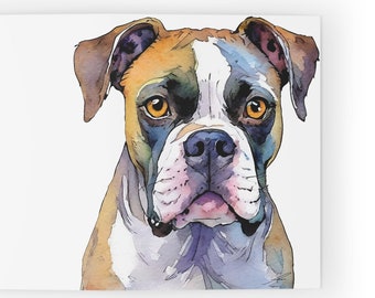 Boxer Watercolor Greeting cards (8, 16, and 24 pcs)