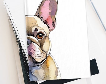 Feisty Frenchie Watercolor Journal - Blank