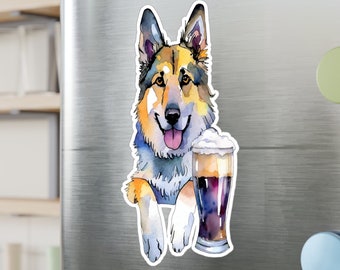 German Shepherd Watercolor Kiss-Cut Vinyl Decals