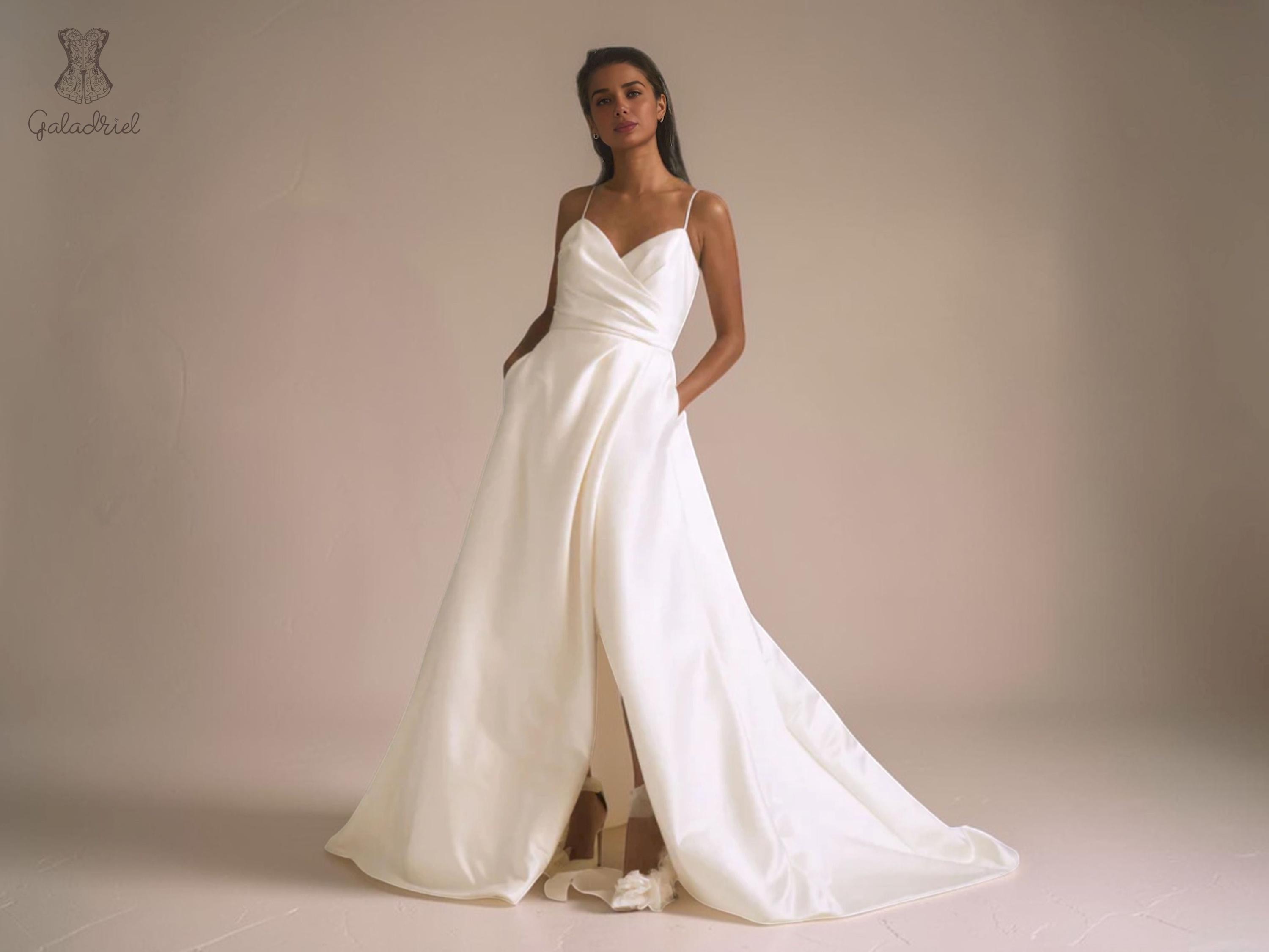 chinese dress ladies Ivory Silk Blend Duchess Satin