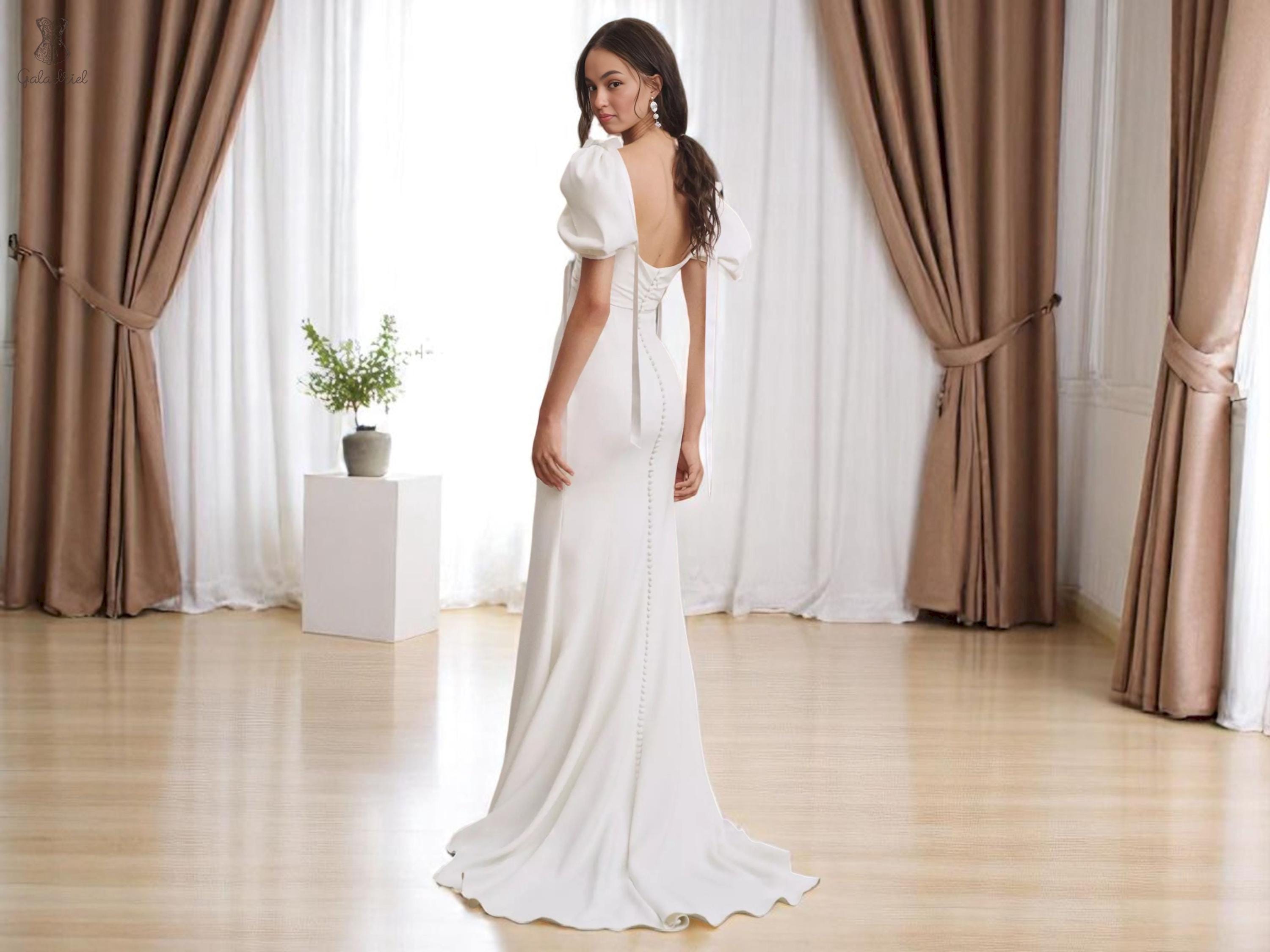 White Puffy Engagement Dress - Etsy