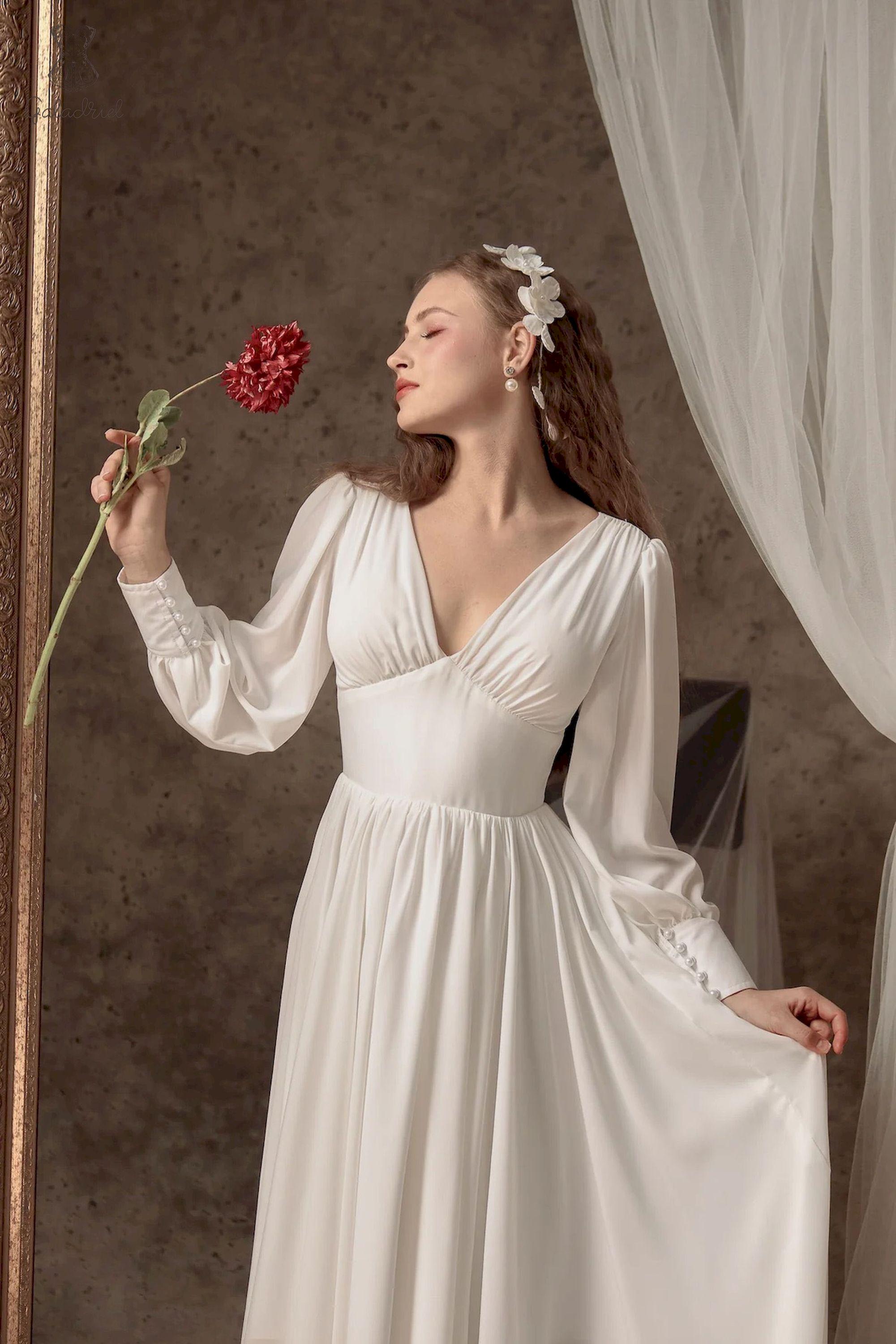 empire waist wedding dresses Non Traditional Dress Ideas DaVinci Bridal Blog is made entirely of silk tulle. What Is a Basque Waist