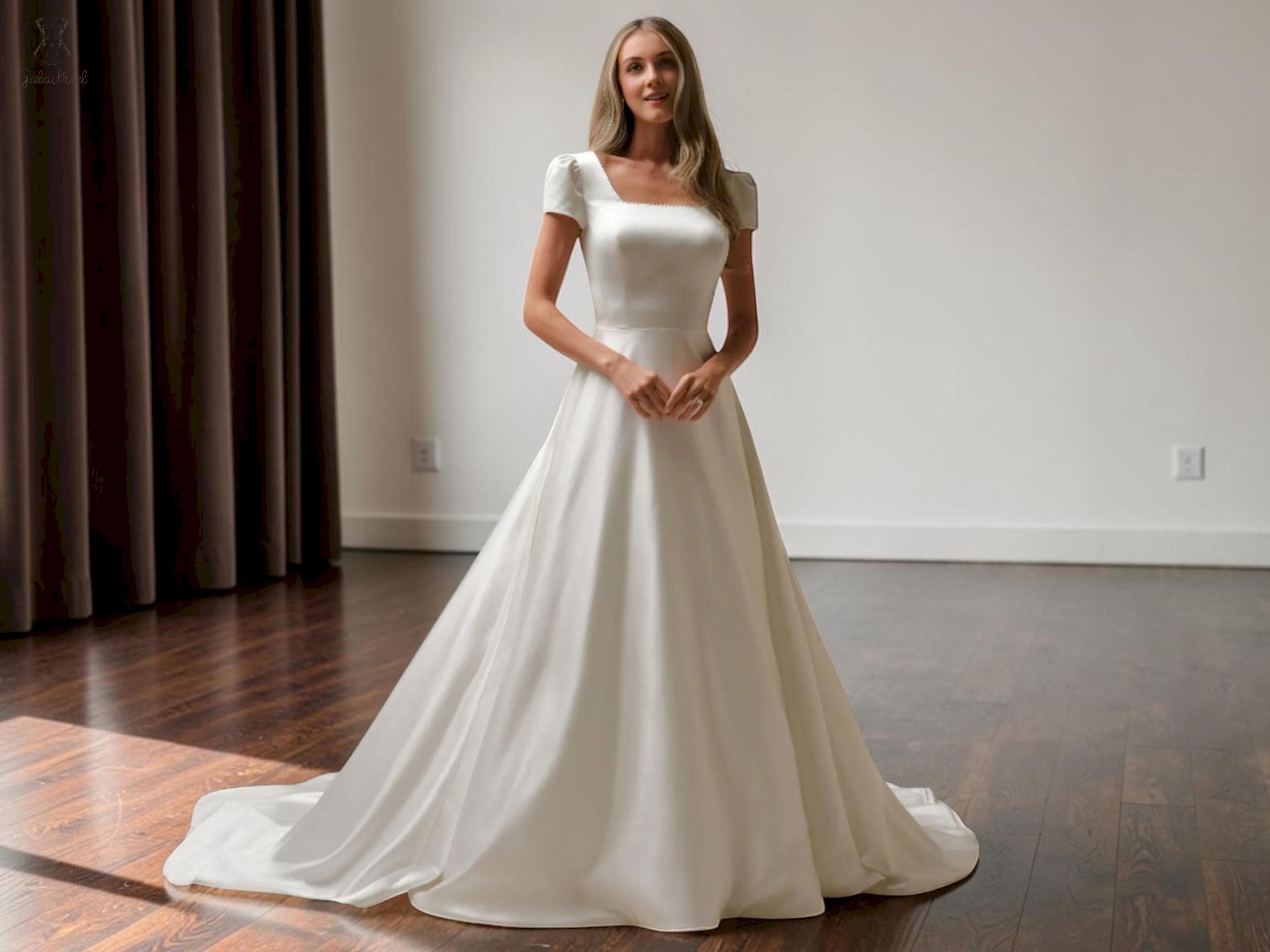 women satin a line wedding dress uk Satin Wedding Dresses Grace Loves Lace UK