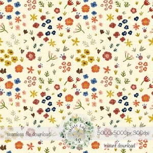 Ditsy bloemen naadloos patroon handgetekende PNG instant download digitale papier sublimatie stof oppervlakteontwerp vrouwelijke bloemenbestand