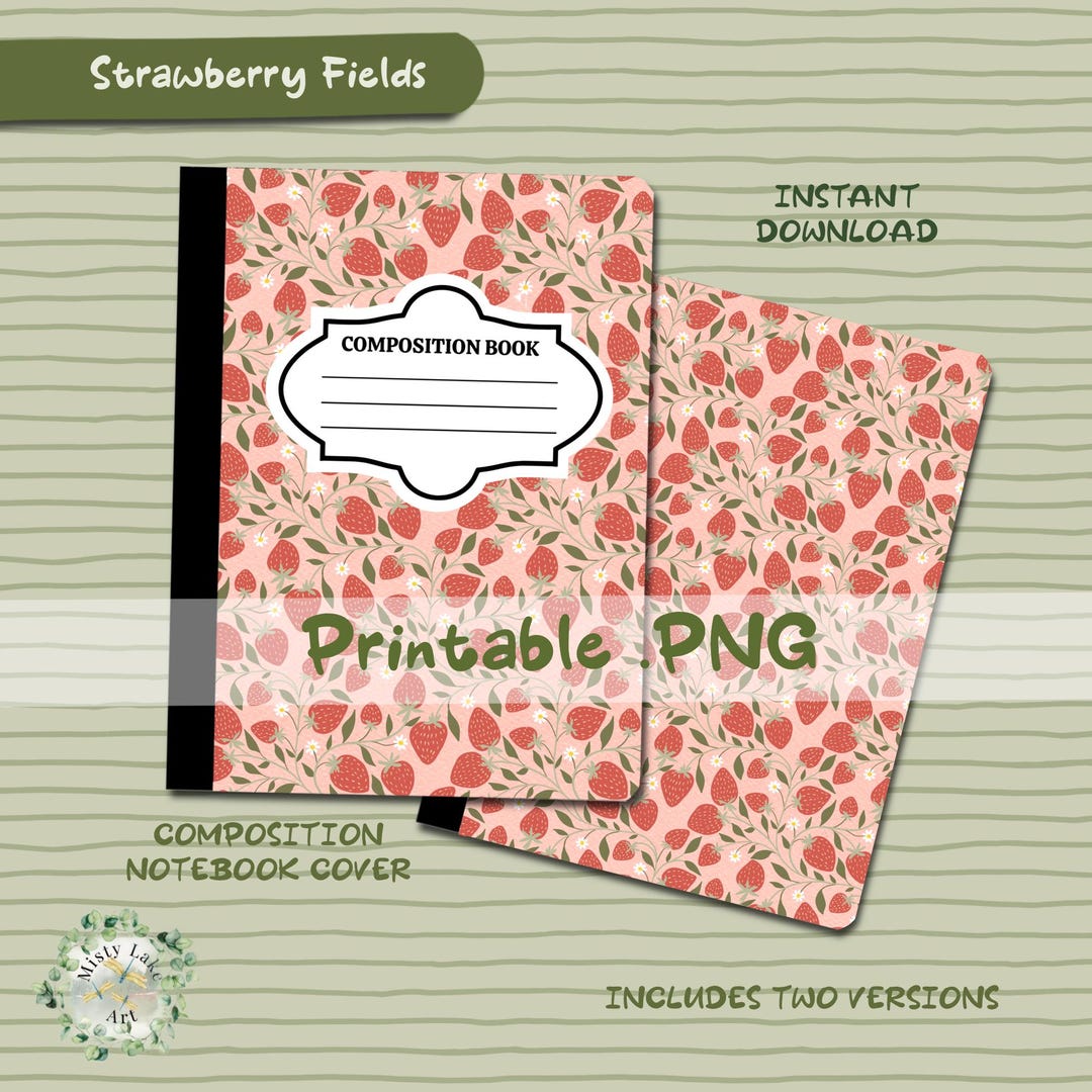 Printable Composition Notebook Cover PNG Back to School Personal ...